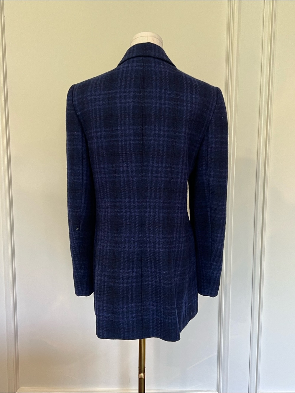 Jones New York Navy Plaid Wool Blazer‎ Coat Countryside Classics Sz 10 - Picture 2 of 4